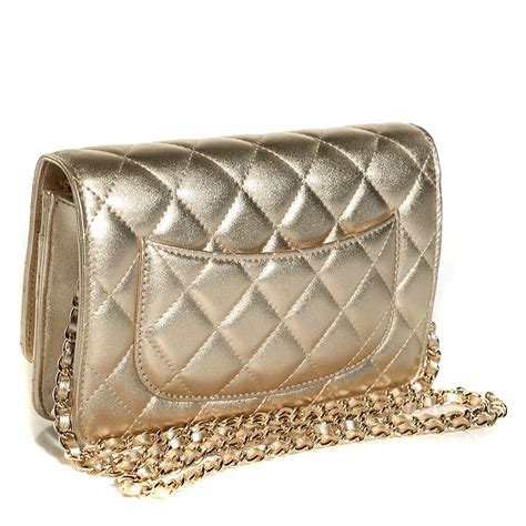chanel gold wallet
